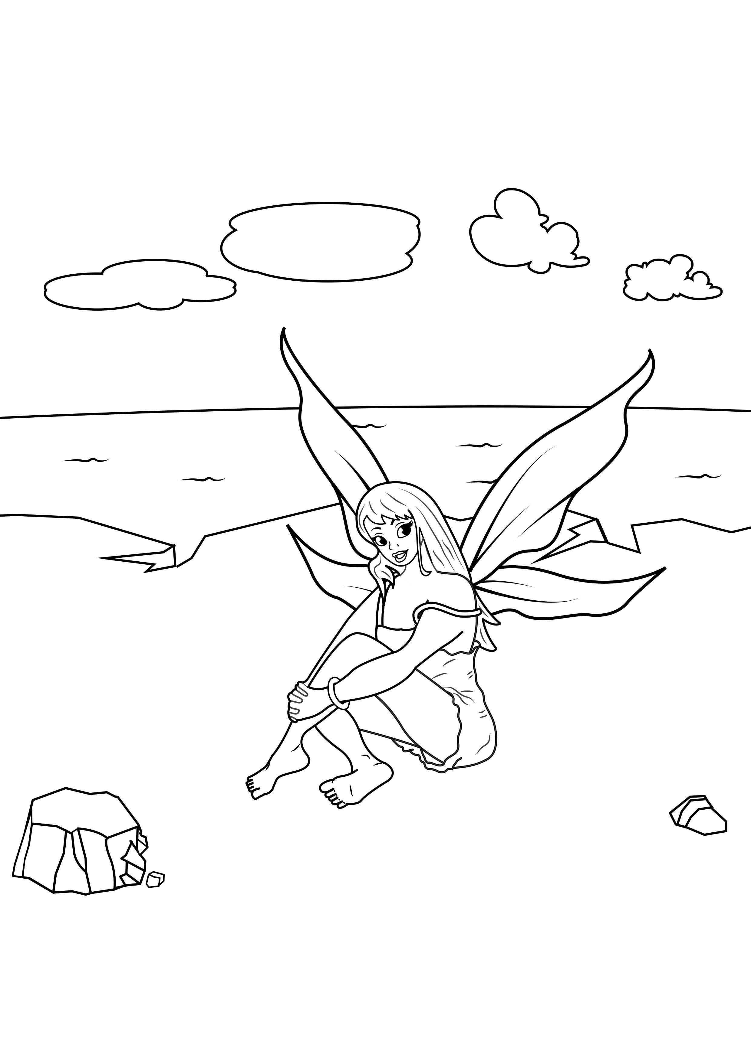 Coloriage fA©e A  la plage